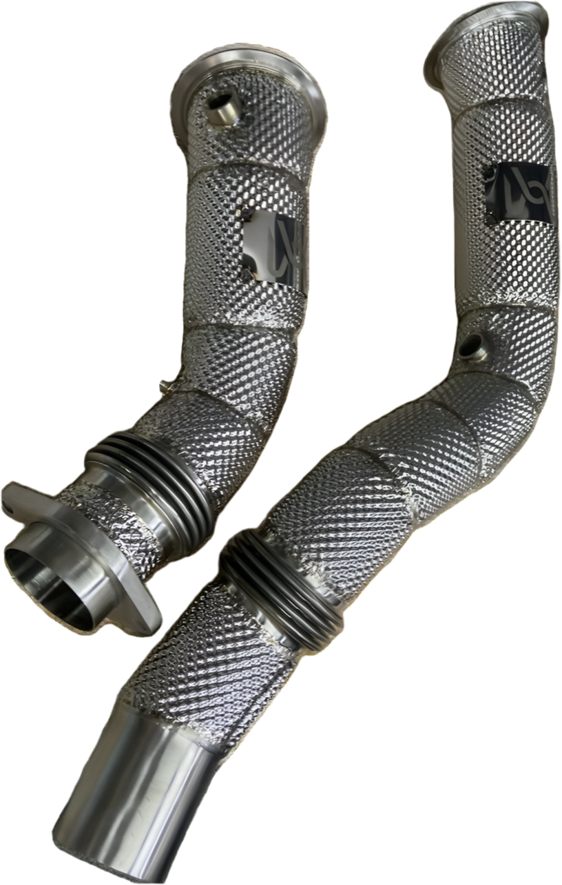VeloWerks Catless Downpipes with Heat Shield for BMW S55