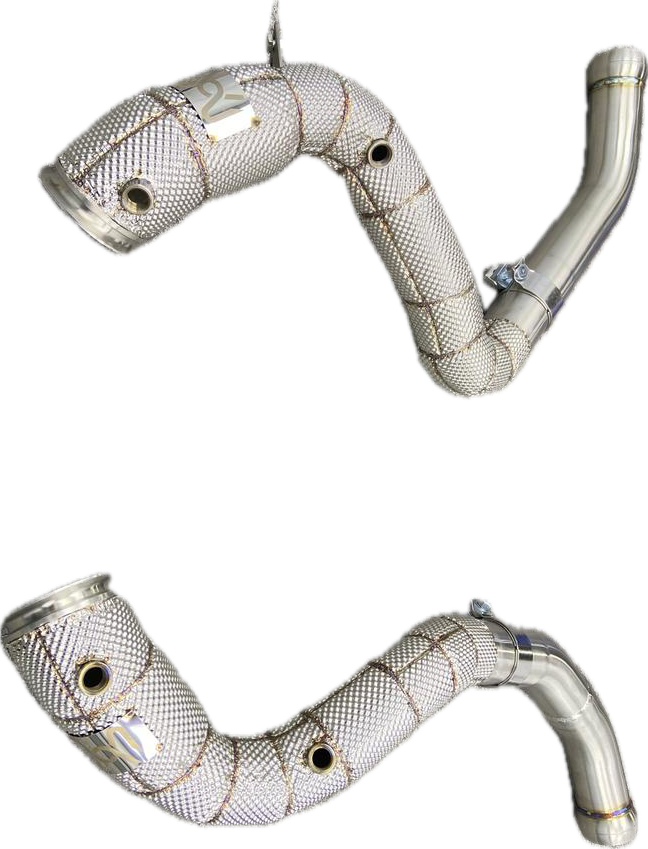 VeloWerks AMG E63s W213 Performance Catless Heatshield Downpipes