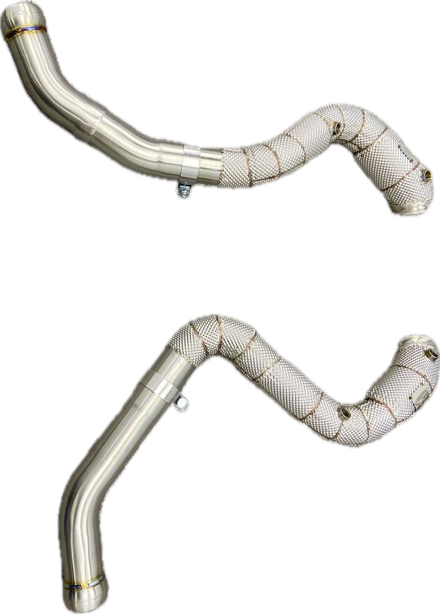 VeloWerks AMG E63s W213 Performance Catless Heatshield Downpipes