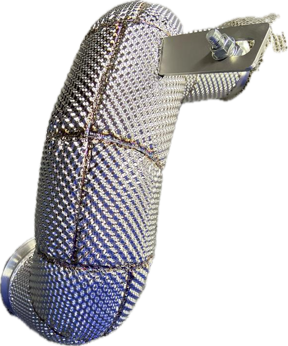 VeloWerks Catless Downpipe with Heat Shield for 2014-2020 Audi A3/S3 (Gen 3)